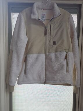 Topo Designs * Subalpine Fleece, Natural/Sand, (Cream/white), Women’s Medium